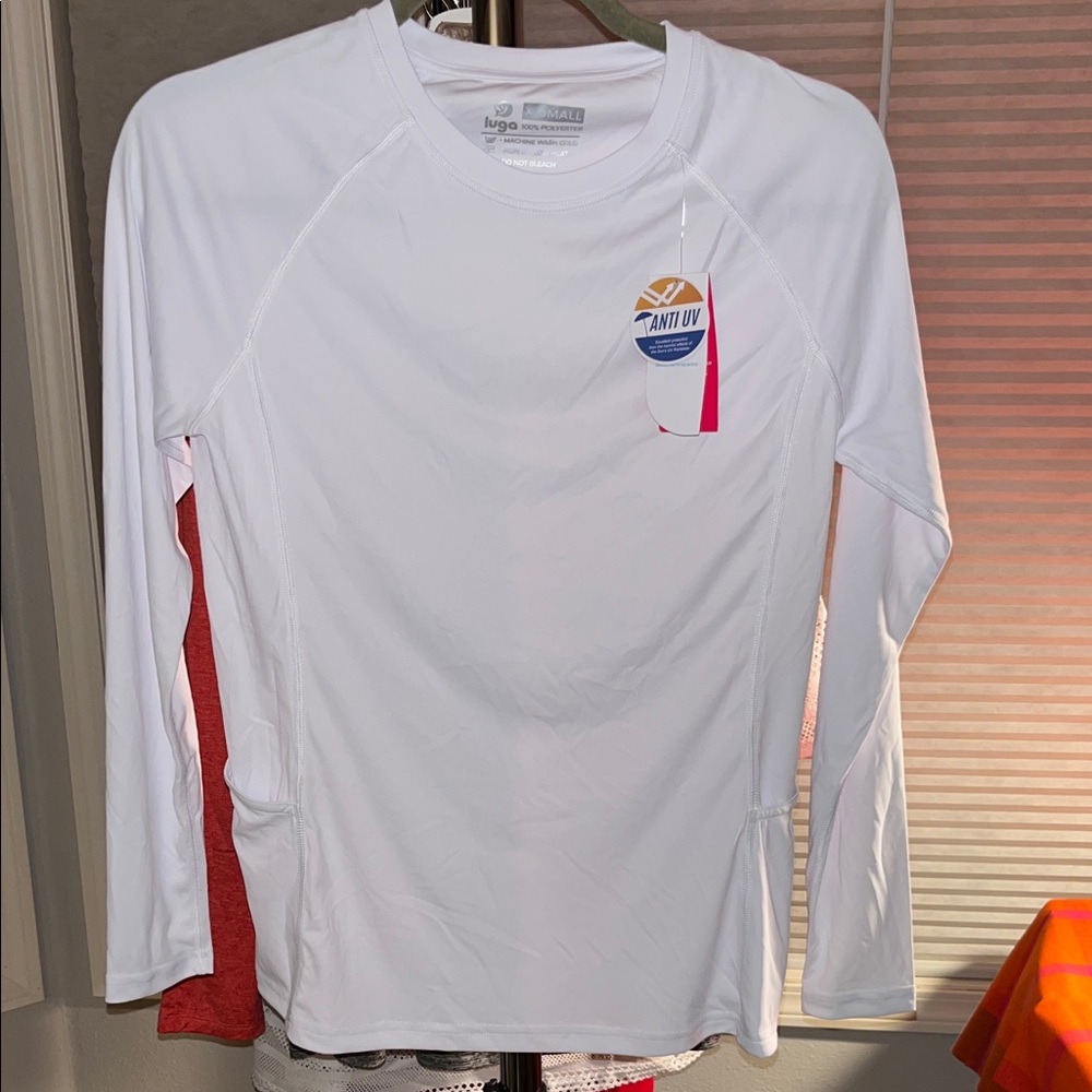 IUGA White UVF 50+ Protection Long Sleeve Shirt, Size XS